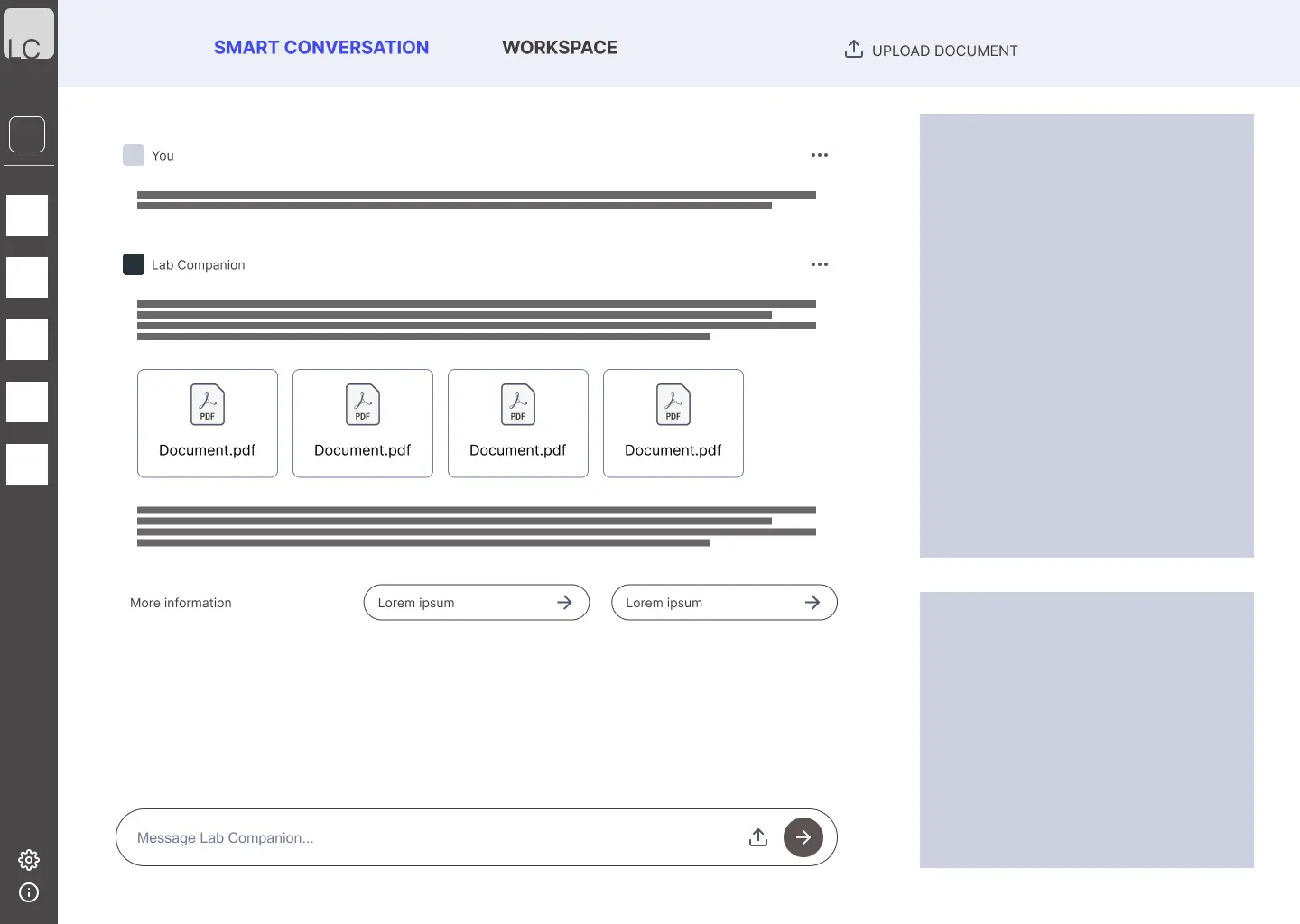 Conversation view with formula results